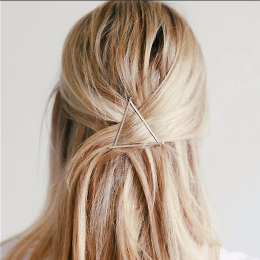 Geometric triangle hair clip